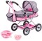 Bayer: Smarty Modern Doll's Pram Set with Travel Bed for 18" Dolls - Includes Blanket, Pillow, Table Seat, Feeding Set & More